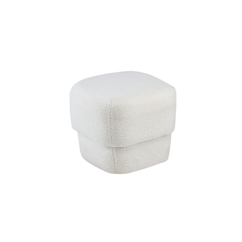 Solid Color Flannel Standard Stool Modern Simple Square Upholstered Stool