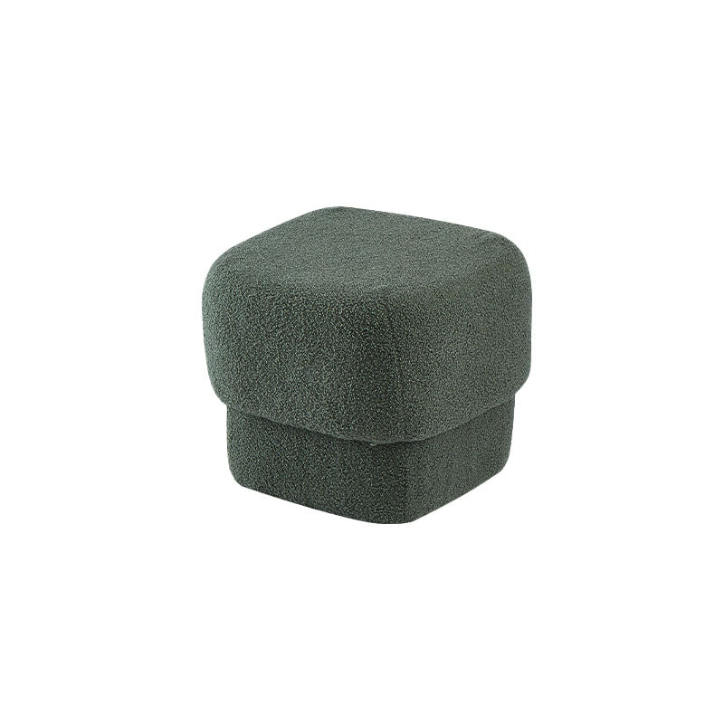 Solid Color Flannel Standard Stool Modern Simple Square Upholstered Stool