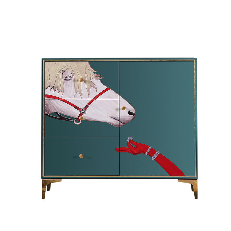 Horizontal Glam Double Chest Soft-Close Drawers Storage Chest