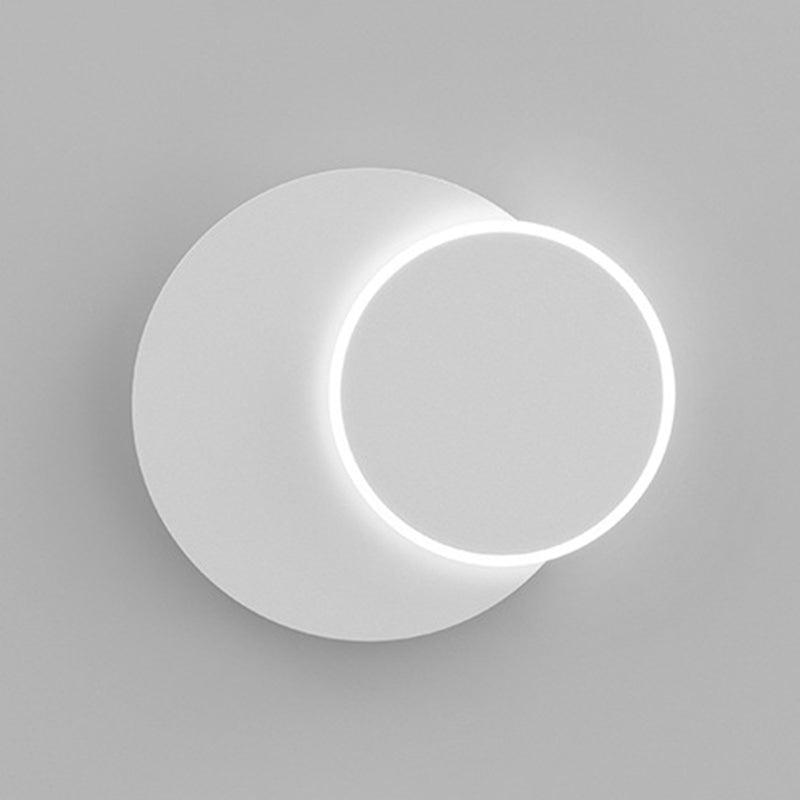 Single White Modernism Wall Mounted Sconce Statement Wall Light for Bedroom
