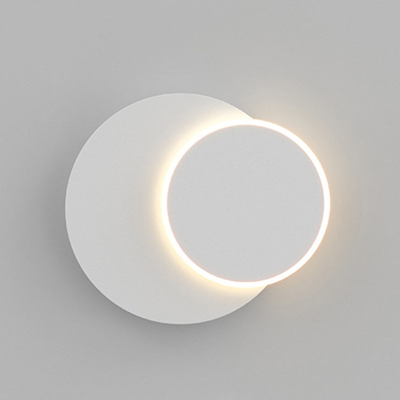 Single White Modernism Wall Mounted Sconce Statement Wall Light for Bedroom