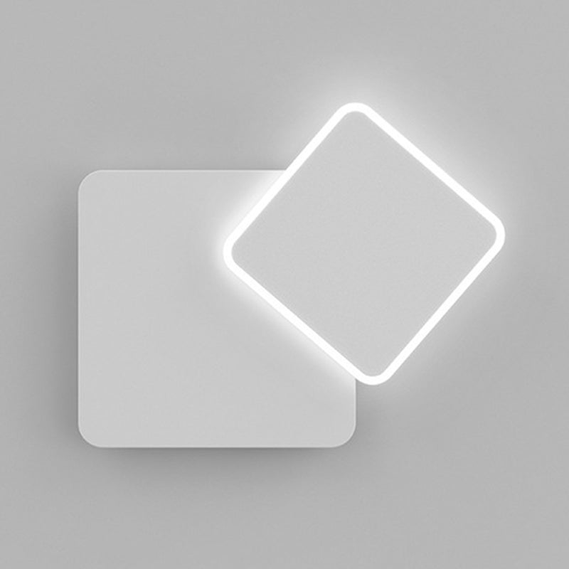 Single White Modernism Wall Mounted Sconce Statement Wall Light for Bedroom