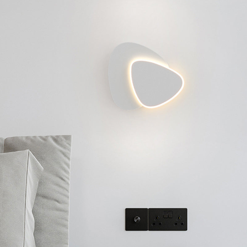 Single White Modernism Wall Mounted Sconce Statement Wall Light for Bedroom