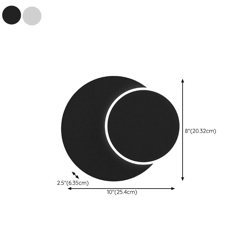 Single White Modernism Wall Mounted Sconce Statement Wall Light for Bedroom