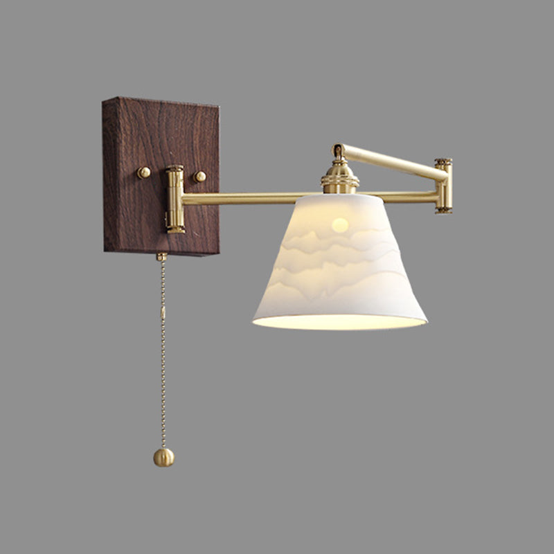 Simple Geometric Stone Wall Lamps Metal Wall Light Fixtures for Bedroom