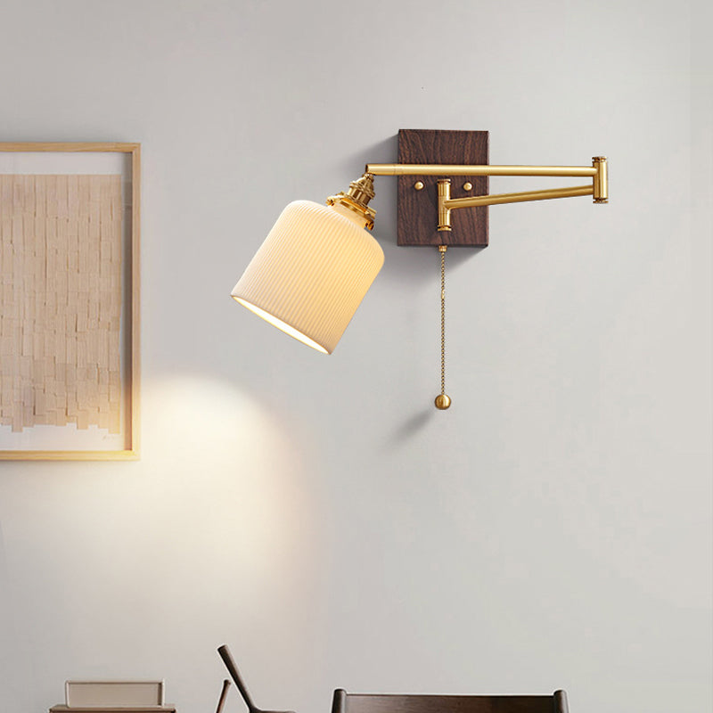 Simple Geometric Stone Wall Lamps Metal Wall Light Fixtures for Bedroom