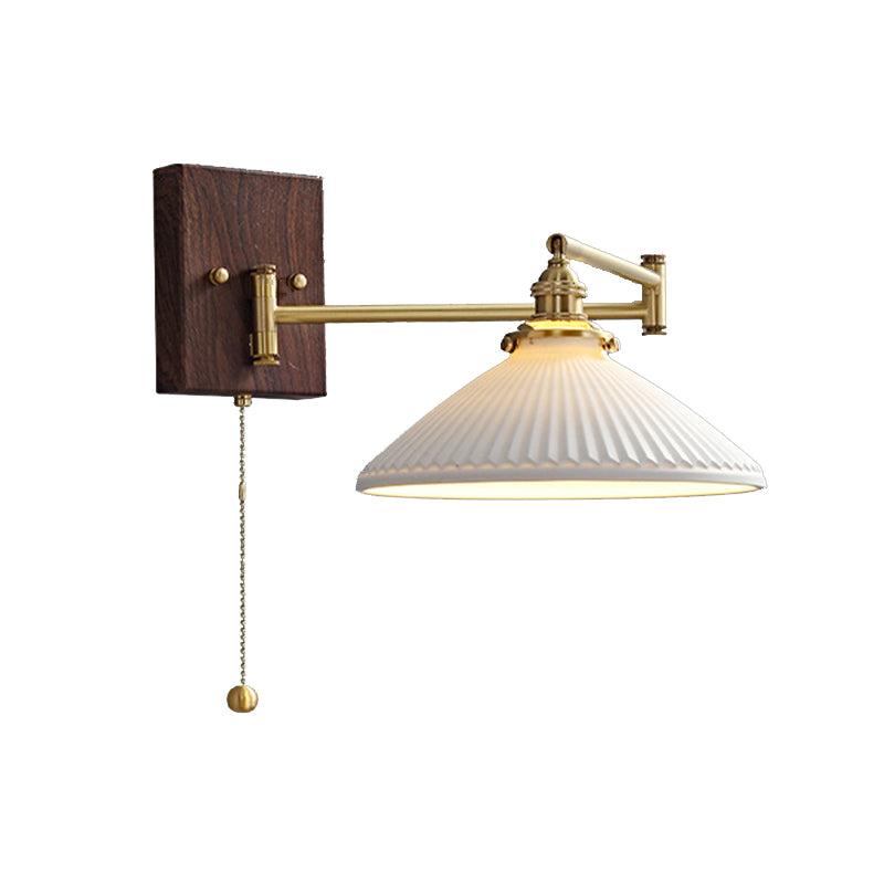 Simple Geometric Stone Wall Lamps Metal Wall Light Fixtures for Bedroom