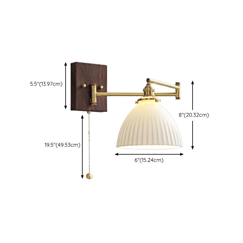 Simple Geometric Stone Wall Lamps Metal Wall Light Fixtures for Bedroom