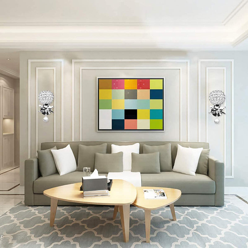 Globe Wall Light Modern Crystal 1 Light Wall Mount Lighting for Bedroom