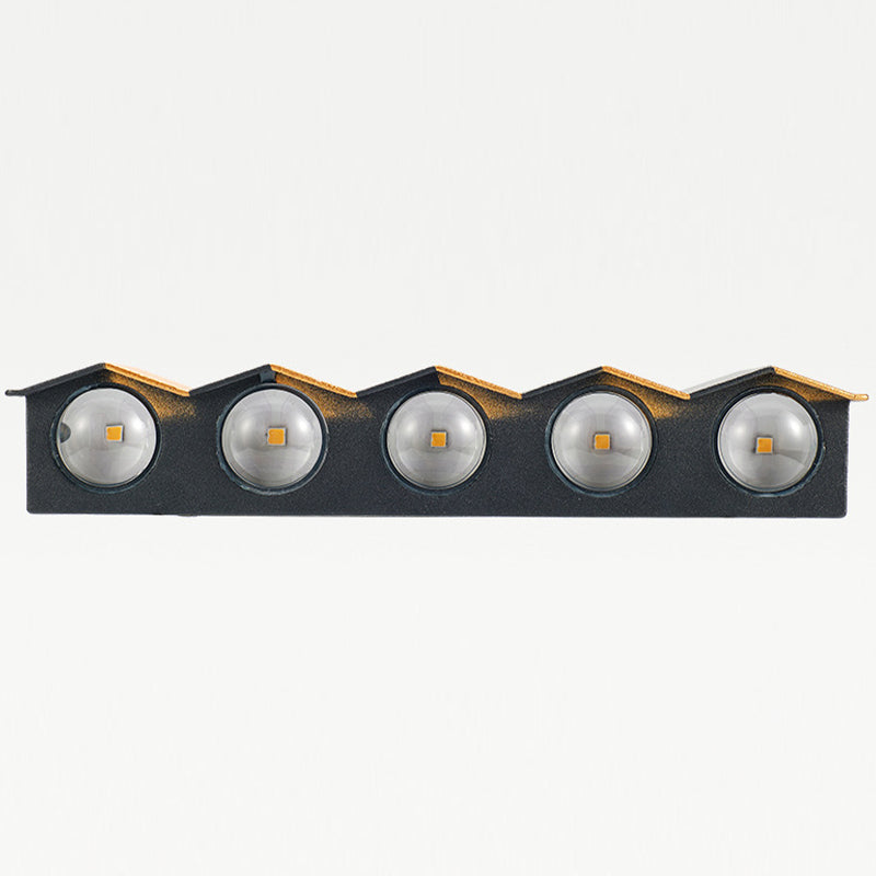 Black and Gold Wall Light Aluminum Modern LED Wall Flush Mount for Outdoors