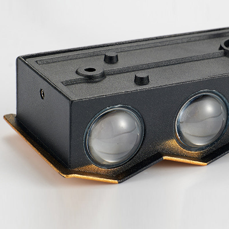 Black and Gold Wall Light Aluminum Modern LED Wall Flush Mount for Outdoors