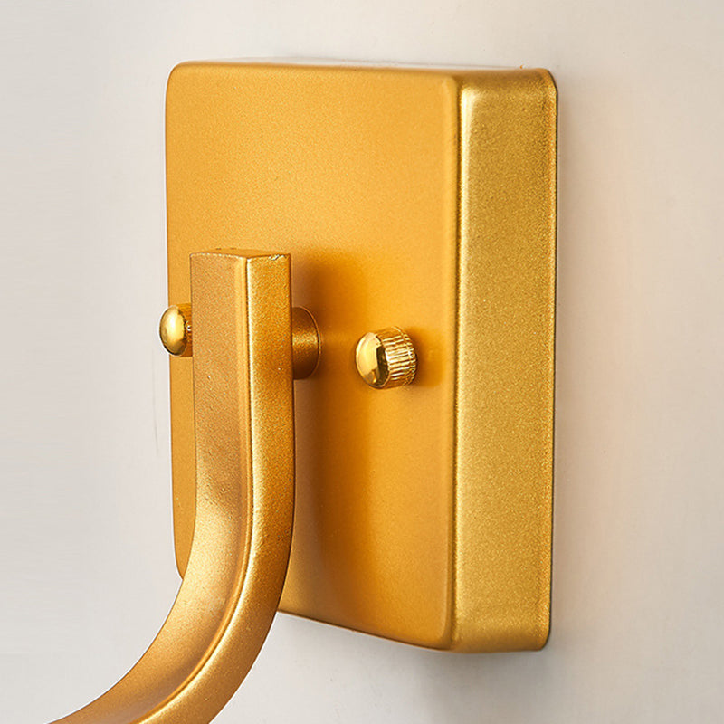 Modern Vanity Lighting Metal Wall Light Fixture in Gold for Bathroom