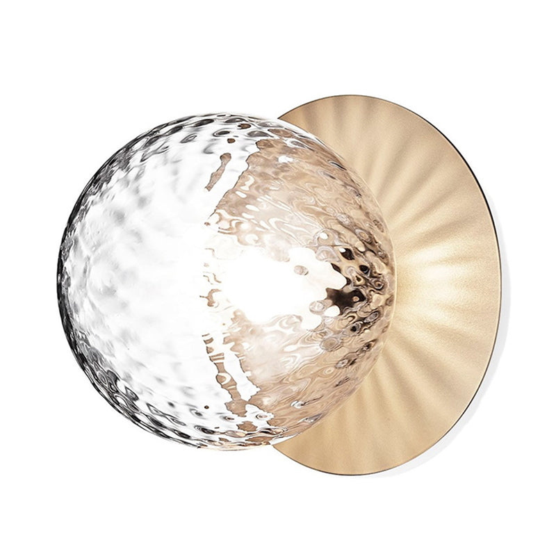 Traditional 1 - Light Globe Bath Lighting Solid Brass and Glass Bathroom Vanity Fixture