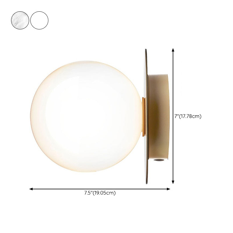 Traditional 1 - Light Globe Bath Lighting Solid Brass and Glass Bathroom Vanity Fixture