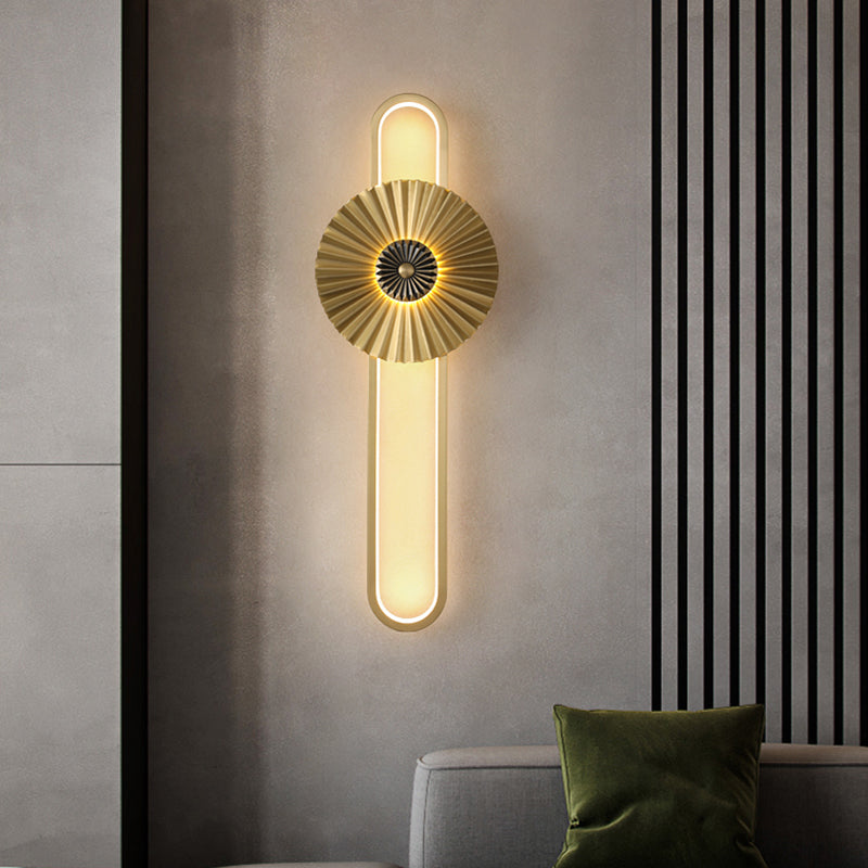 2 - Light Gold LED Bath Bar Solid Brass Post Modern Bathroom Vanity Lighting