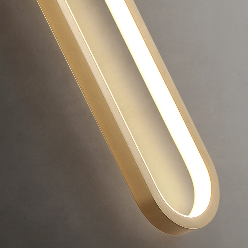 2 - Light Gold LED Bath Bar Solid Brass Post Modern Bathroom Vanity Lighting