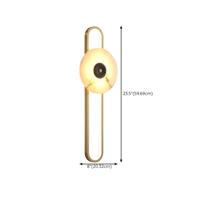 2 - Light Gold LED Bath Bar Solid Brass Post Modern Bathroom Vanity Lighting