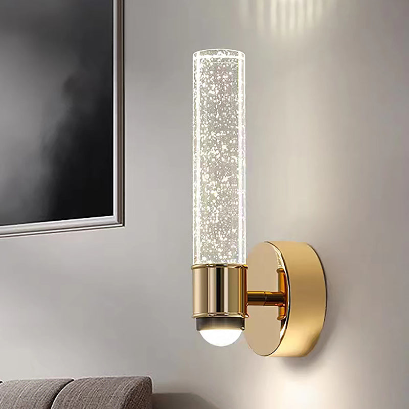 Crystal Bath Vanity Lighting Golden Modernism LED Wall Light for Bathroom