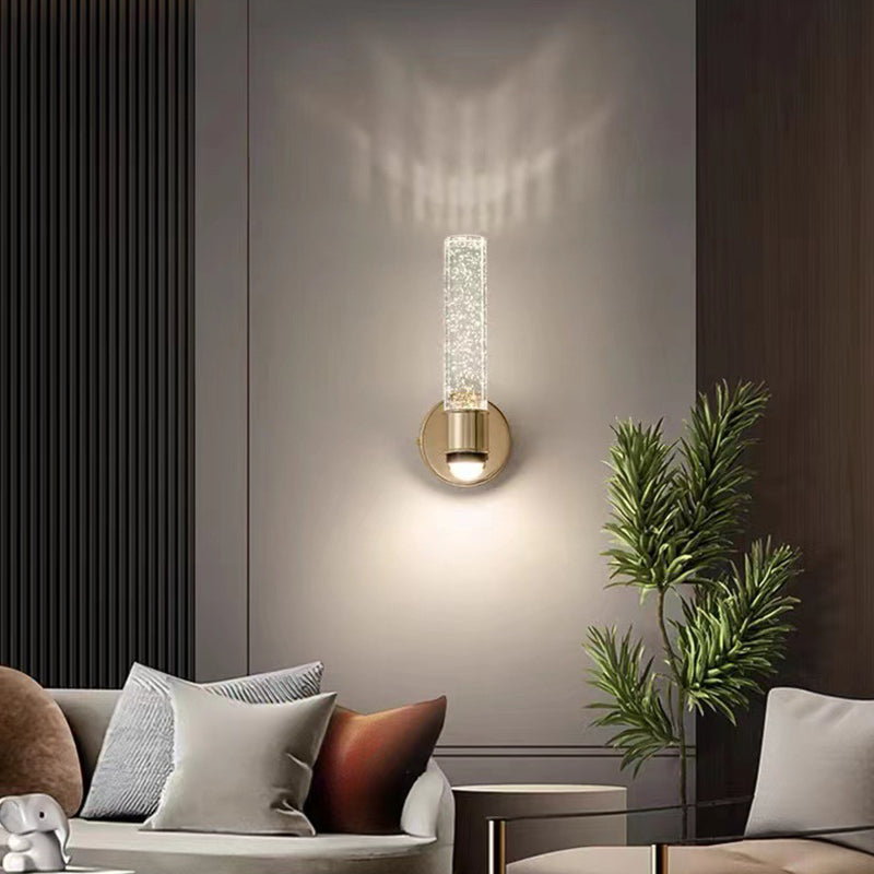 Crystal Bath Vanity Lighting Golden Modernism LED Wall Light for Bathroom