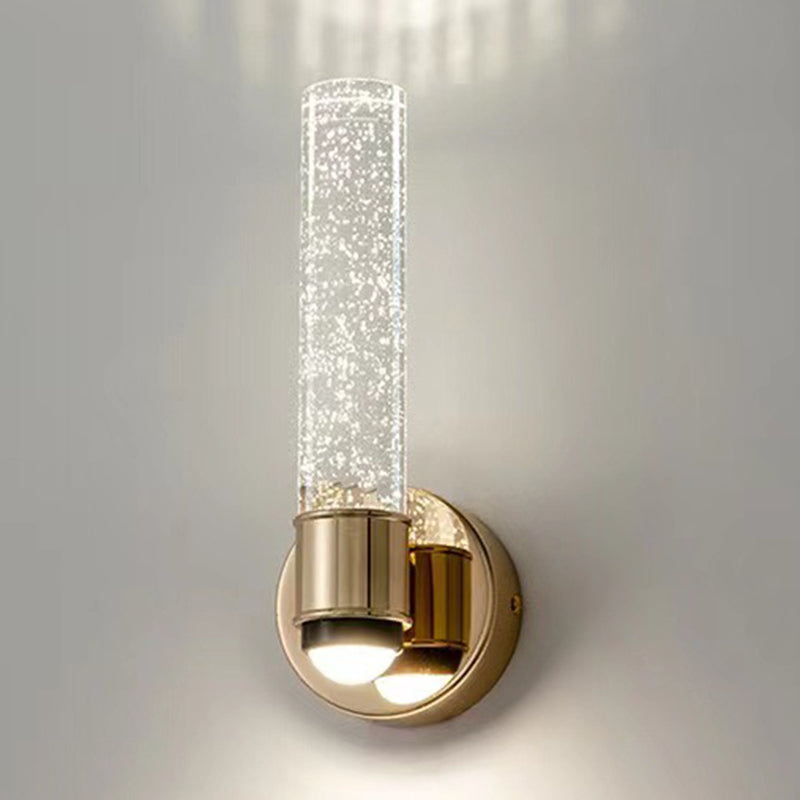 Crystal Bath Vanity Lighting Golden Modernism LED Wall Light for Bathroom