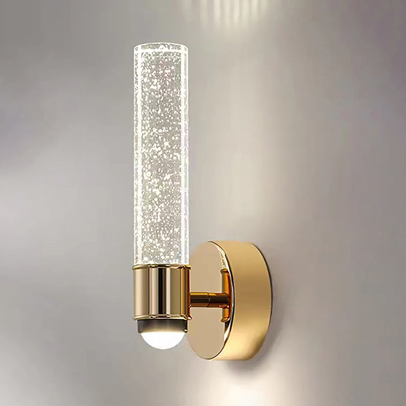 Crystal Bath Vanity Lighting Golden Modernism LED Wall Light for Bathroom