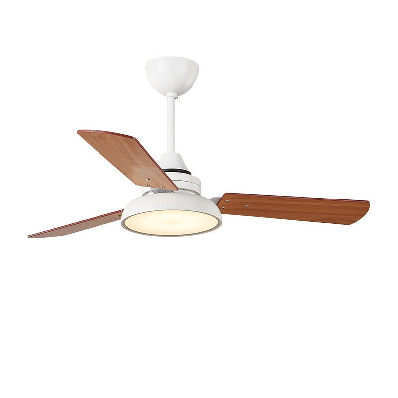 1 - Light LED Ceiling Fan Modern Wood Blade Fan Lighting in 4 Colors