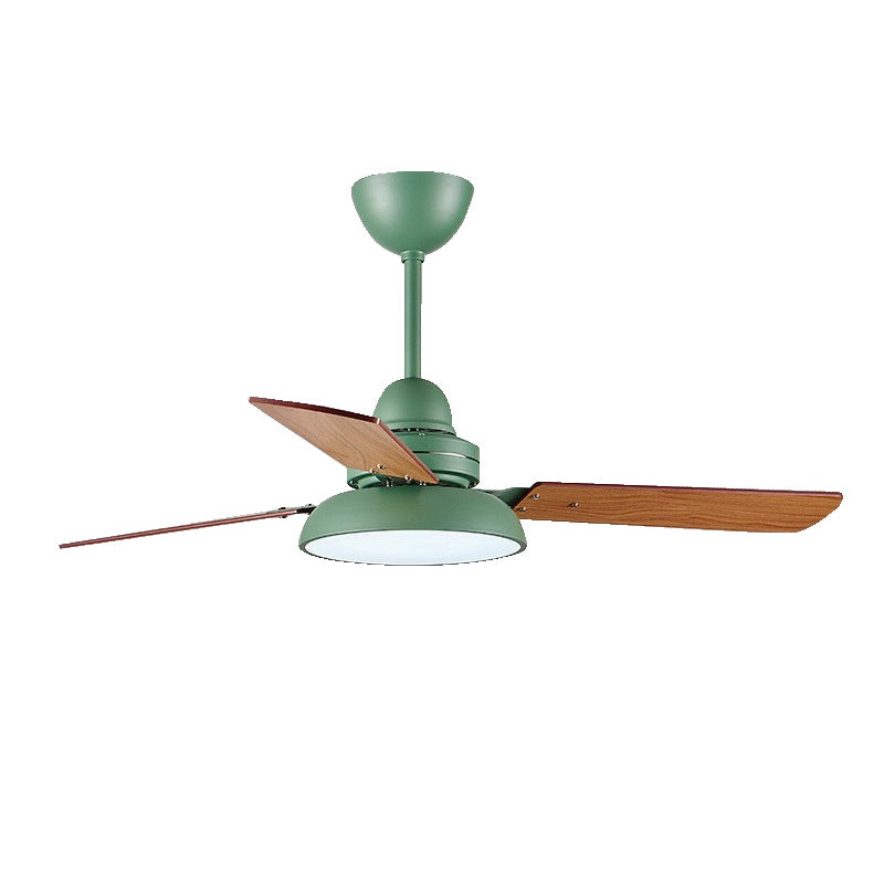 1 - Light LED Ceiling Fan Modern Wood Blade Fan Lighting in 4 Colors