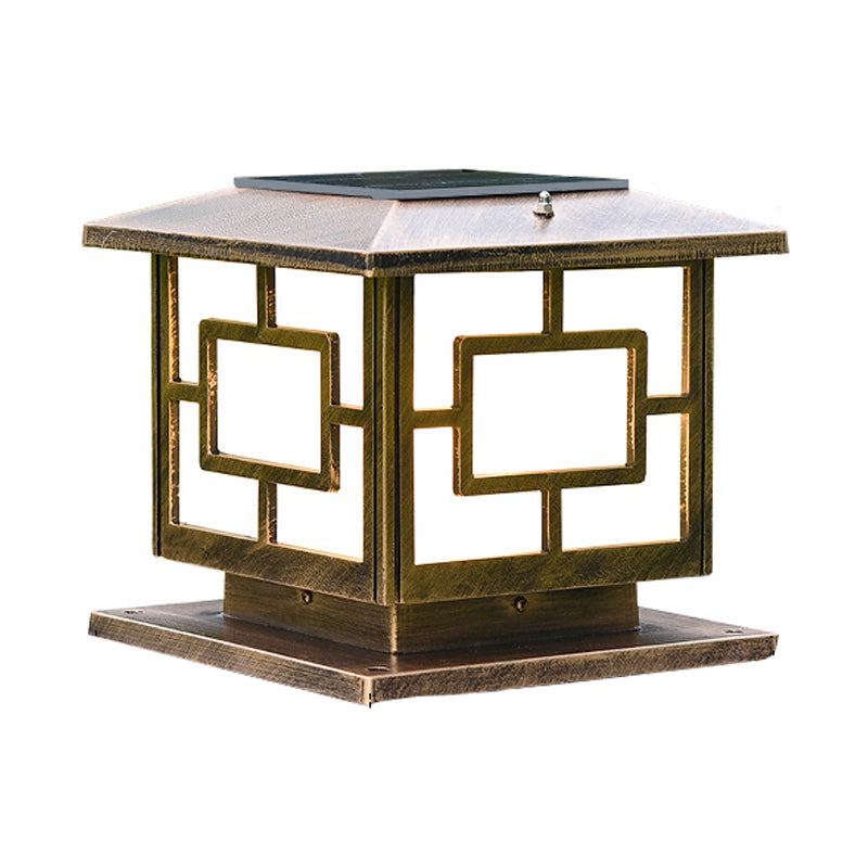 Modern LED Pillar Light Minimalist Solar Lighting Fixture for Garden