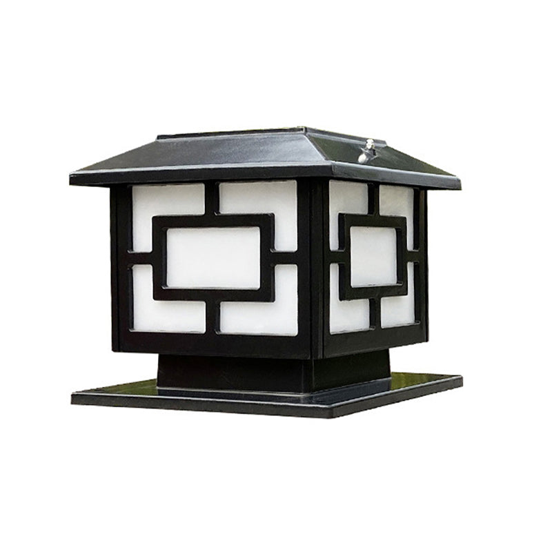 Modern LED Pillar Light Minimalist Solar Lighting Fixture for Garden