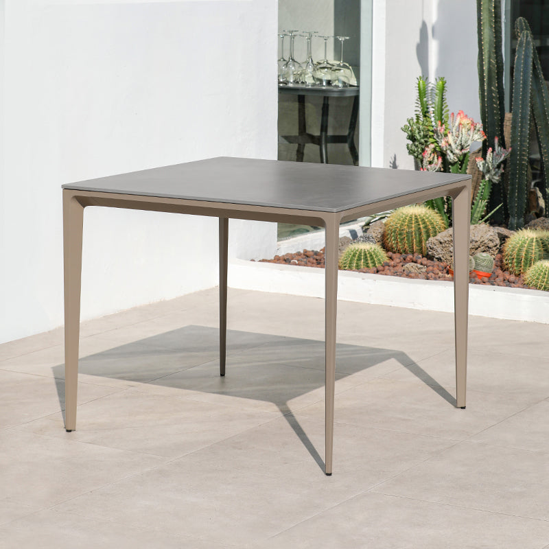 Industrial Aluminum Frame Patio Table Outdoor Rust Resistant Patio Table
