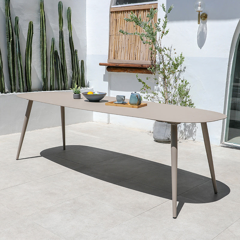Industrial Aluminum Frame Patio Table Outdoor Rust Resistant Patio Table