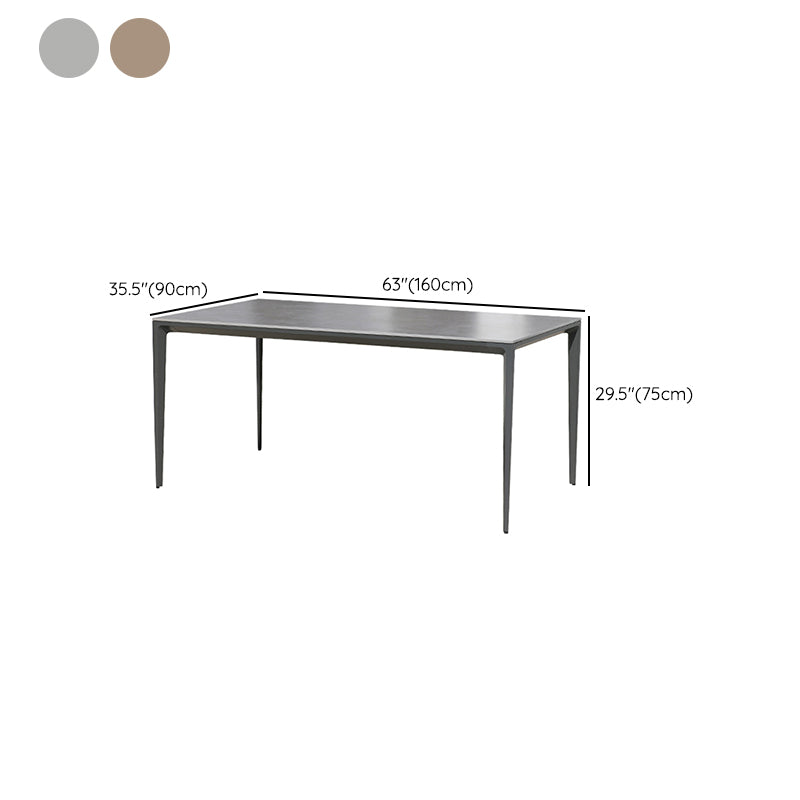 Industrial Aluminum Frame Patio Table Outdoor Rust Resistant Patio Table