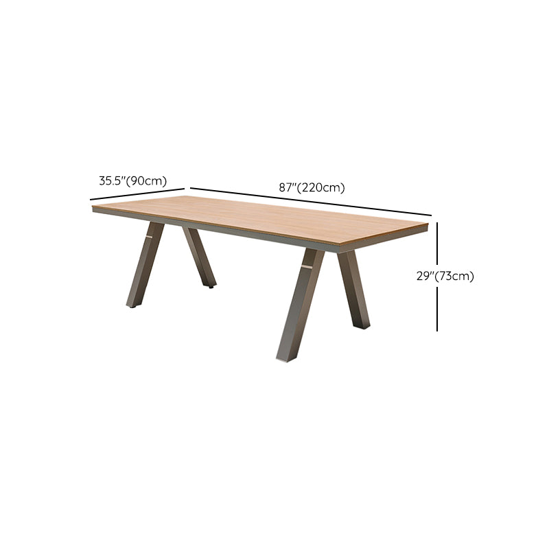 Industrial Aluminum Frame Patio Table Outdoor Rust Resistant Patio Table