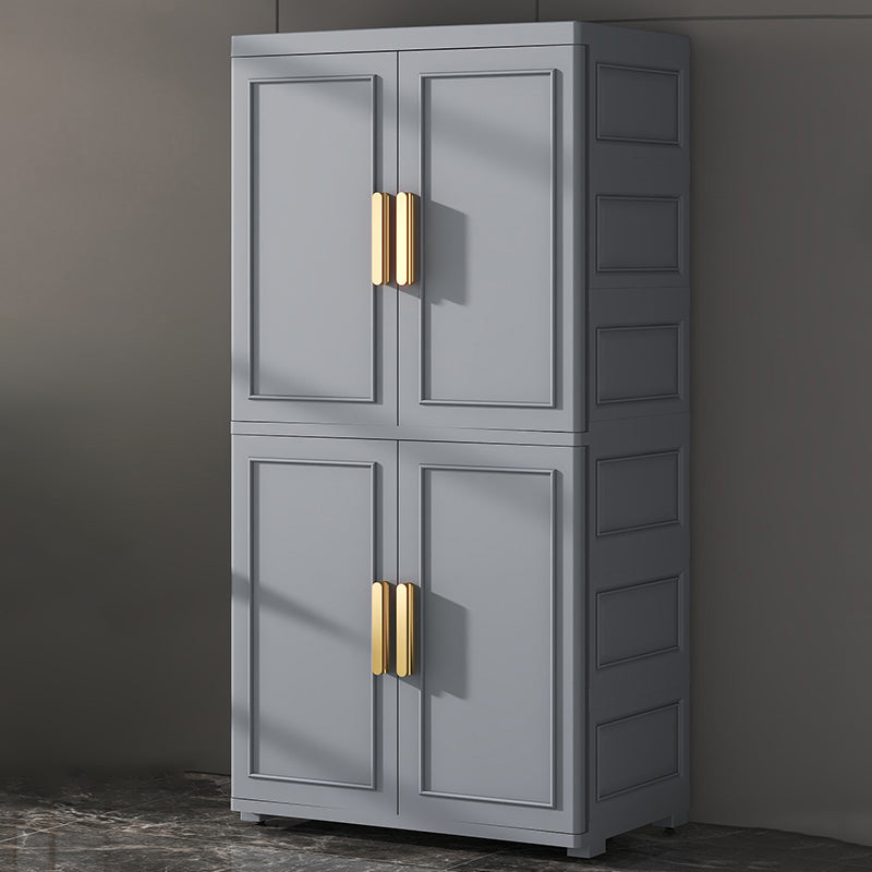 Modern Style Plastic Kids Closet Bedroom Armoire Cabinet with Door