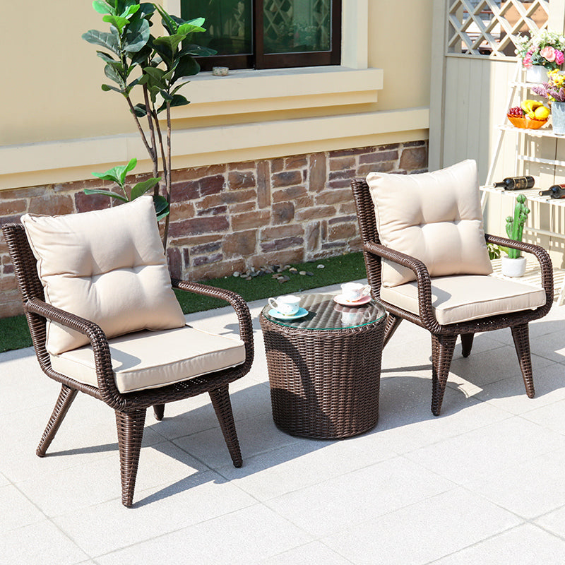 Modern Style Bistro Table Set Round 3 Pieces Bistro Table Set