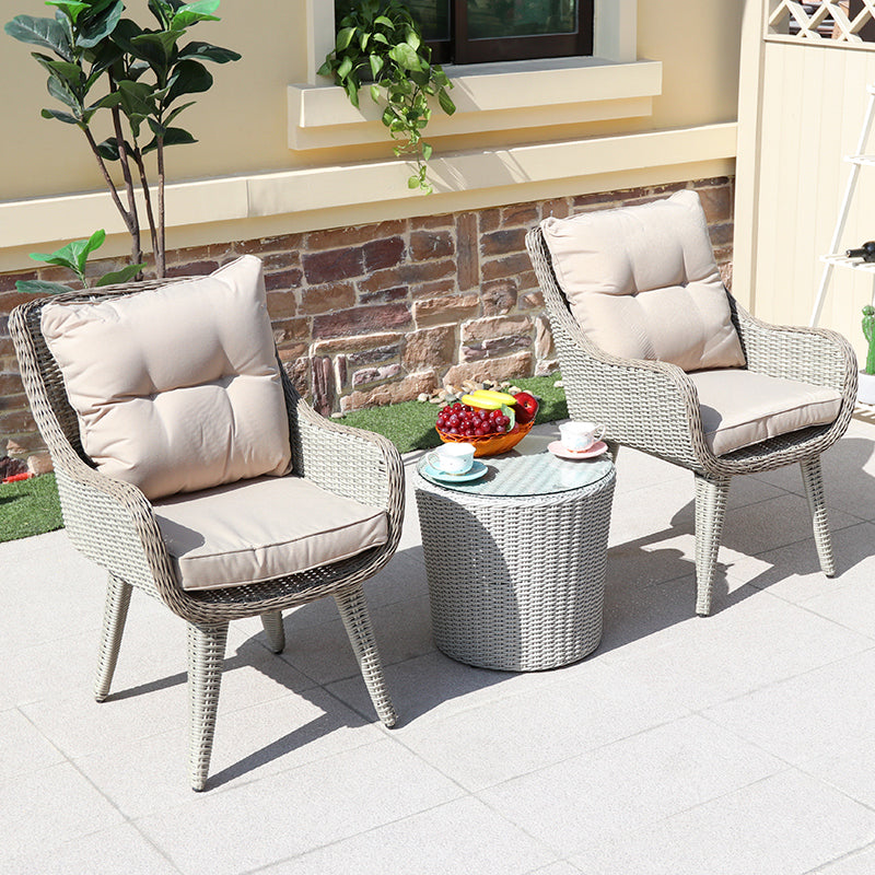 Modern Style Bistro Table Set Round 3 Pieces Bistro Table Set