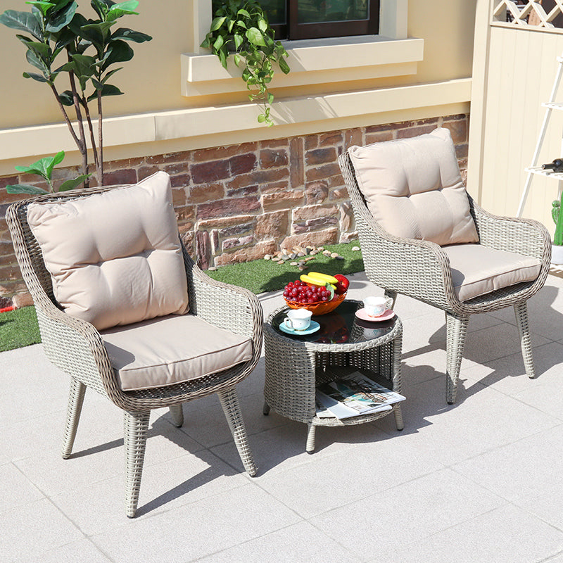 Modern Style Bistro Table Set Round 3 Pieces Bistro Table Set