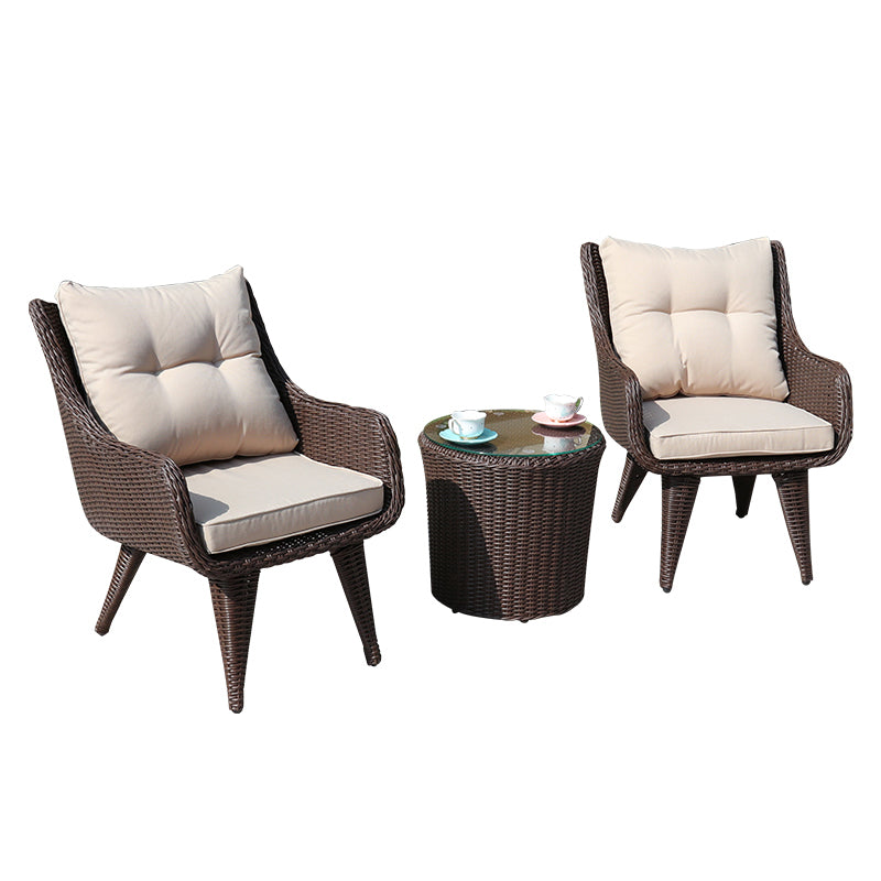 Modern Style Bistro Table Set Round 3 Pieces Bistro Table Set