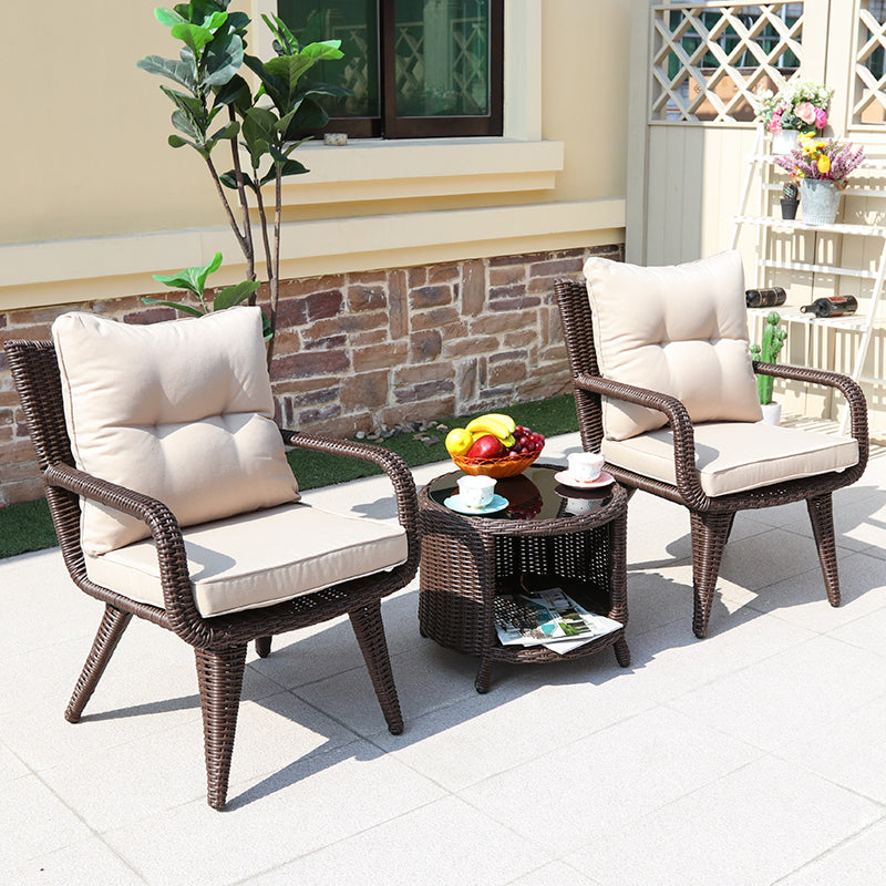 Modern Style Bistro Table Set Round 3 Pieces Bistro Table Set