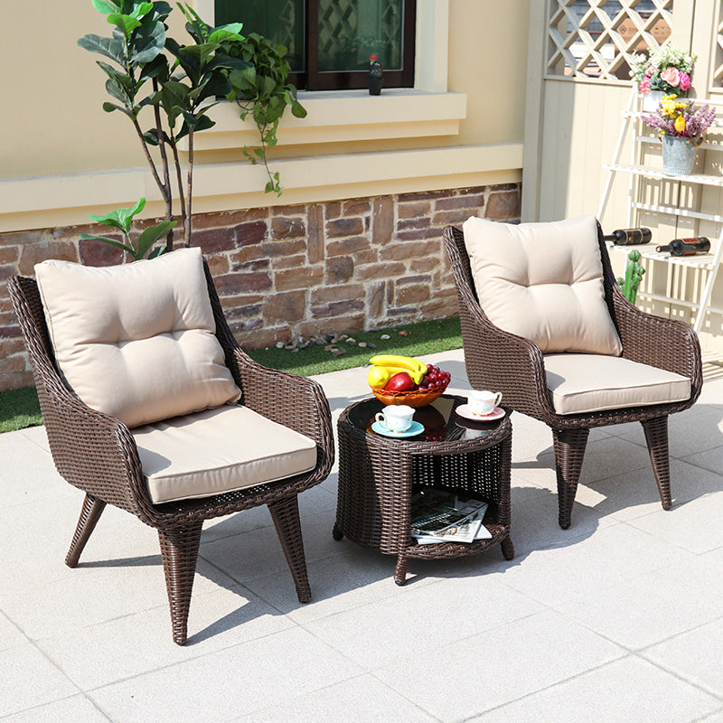 Modern Style Bistro Table Set Round 3 Pieces Bistro Table Set