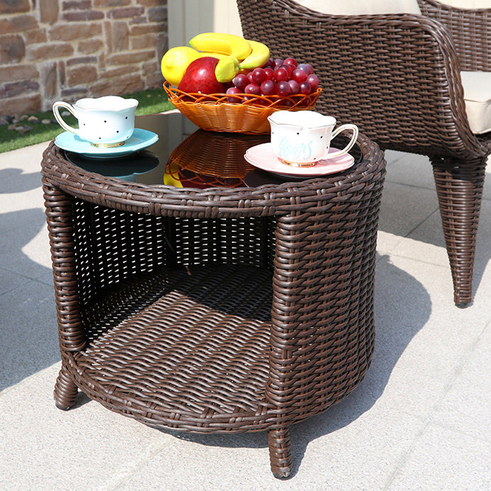 Modern Style Bistro Table Set Round 3 Pieces Bistro Table Set