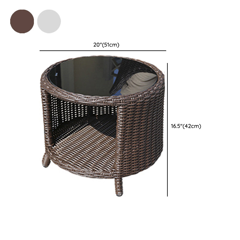 Modern Style Bistro Table Set Round 3 Pieces Bistro Table Set