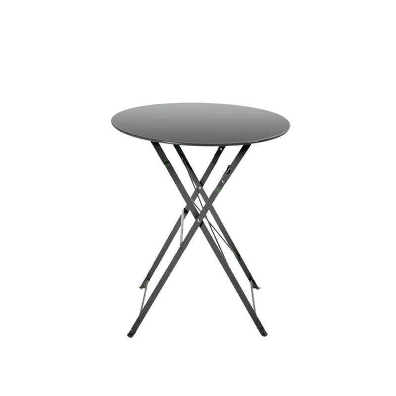 Boho Style Dining Set Metal Round 3 Pieces Patio Dining Table Set