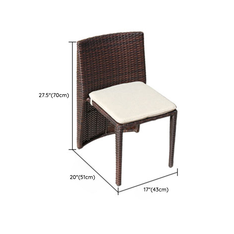 Modern Style Bistro Table Set Metal 3 Pieces Bistro Table Set