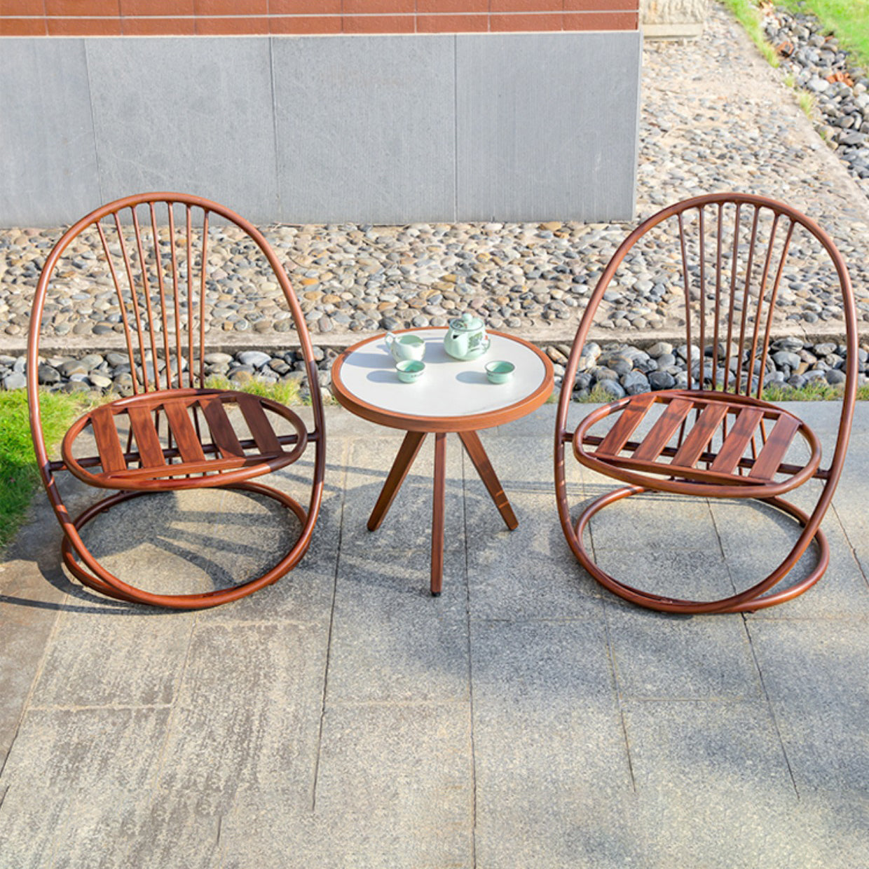 Modern Style Bistro Table Set Round 2/3/5 Pieces Bistro Table Set