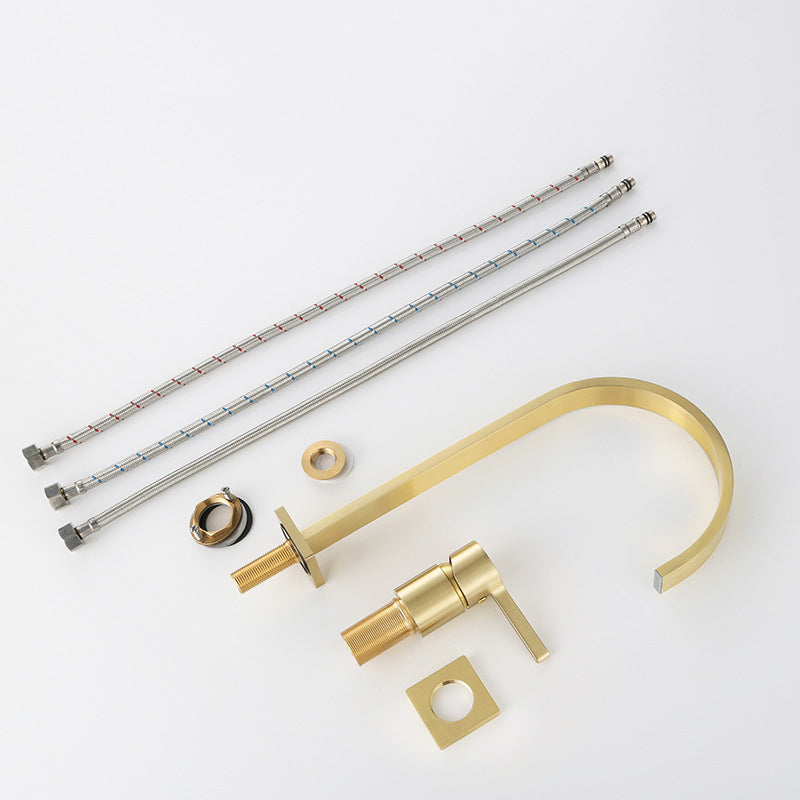 Single Handle Basin Faucet Contemporary Luxury Bathroom Faucet