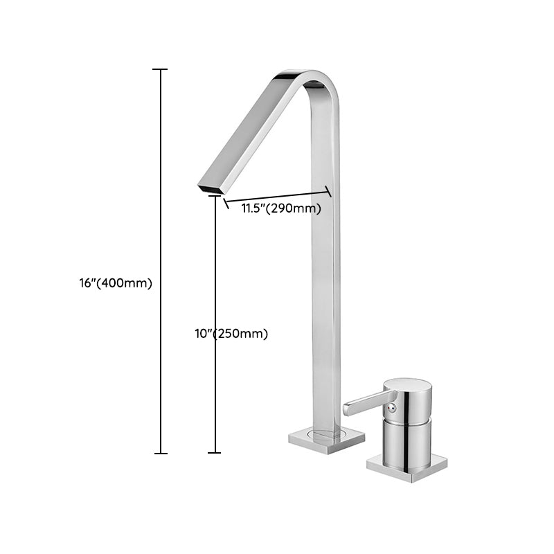Single Handle Basin Faucet Contemporary Luxury Bathroom Faucet