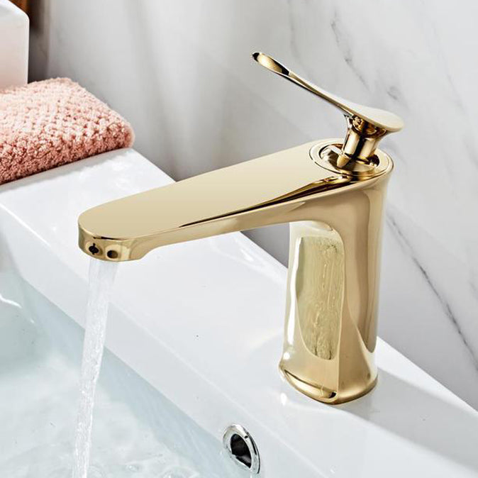 Light Luxury Basin Faucet 6.69" H Modern Brass Vessel Sink Faucet