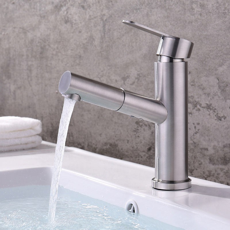 Pull-out Faucet Contemporary Single Handle Faucet with Swivel Spout