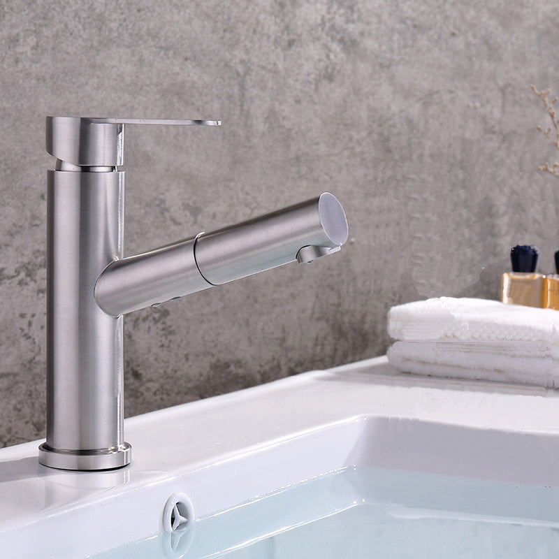 Pull-out Faucet Contemporary Single Handle Faucet with Swivel Spout